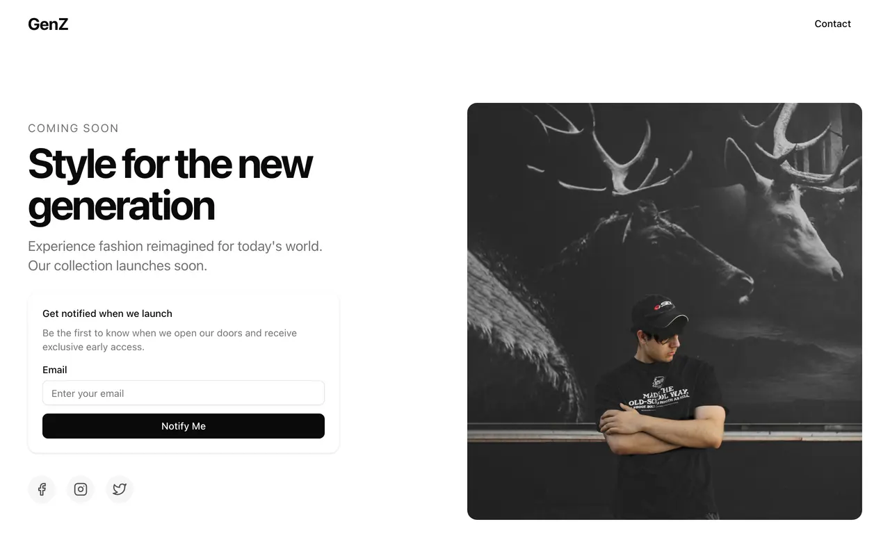 The home page of genzstyle.in